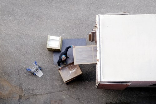 Staff checking safe access in a storage unit area