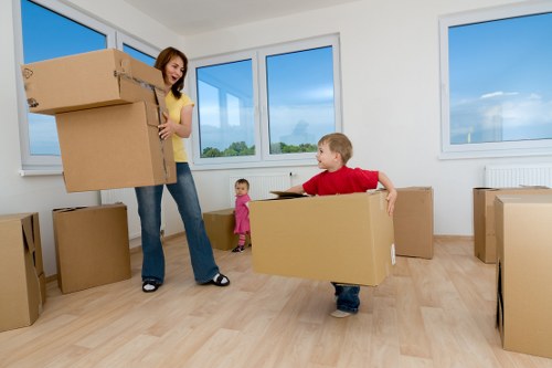 Stored household items in a secure unit