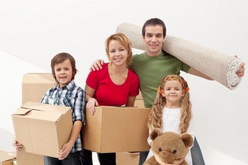 Moving furniture safely from an apartment in Upton
